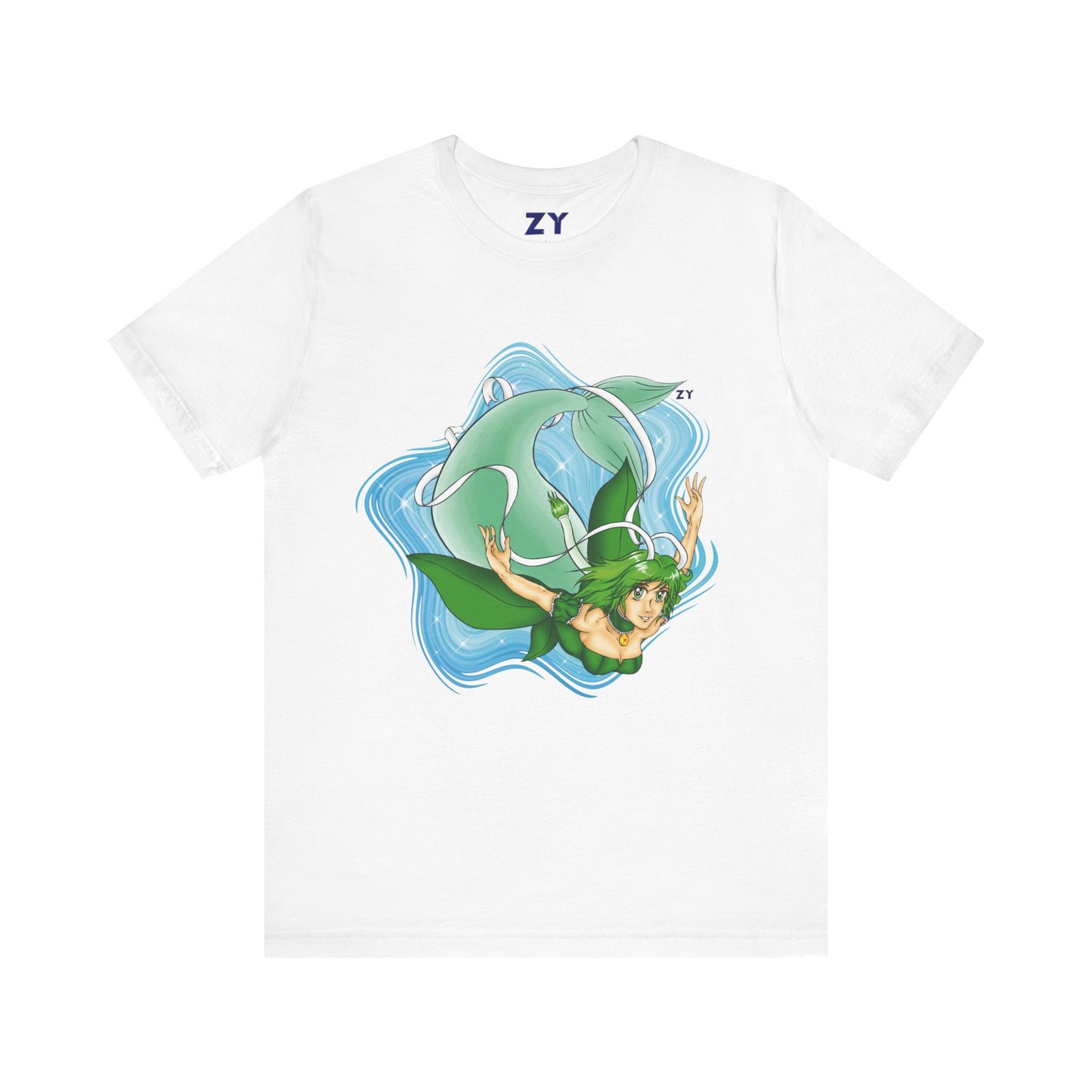 Mew Lettuce Mermaid Fanart Print Unisex Jersey Short Sleeve Tee