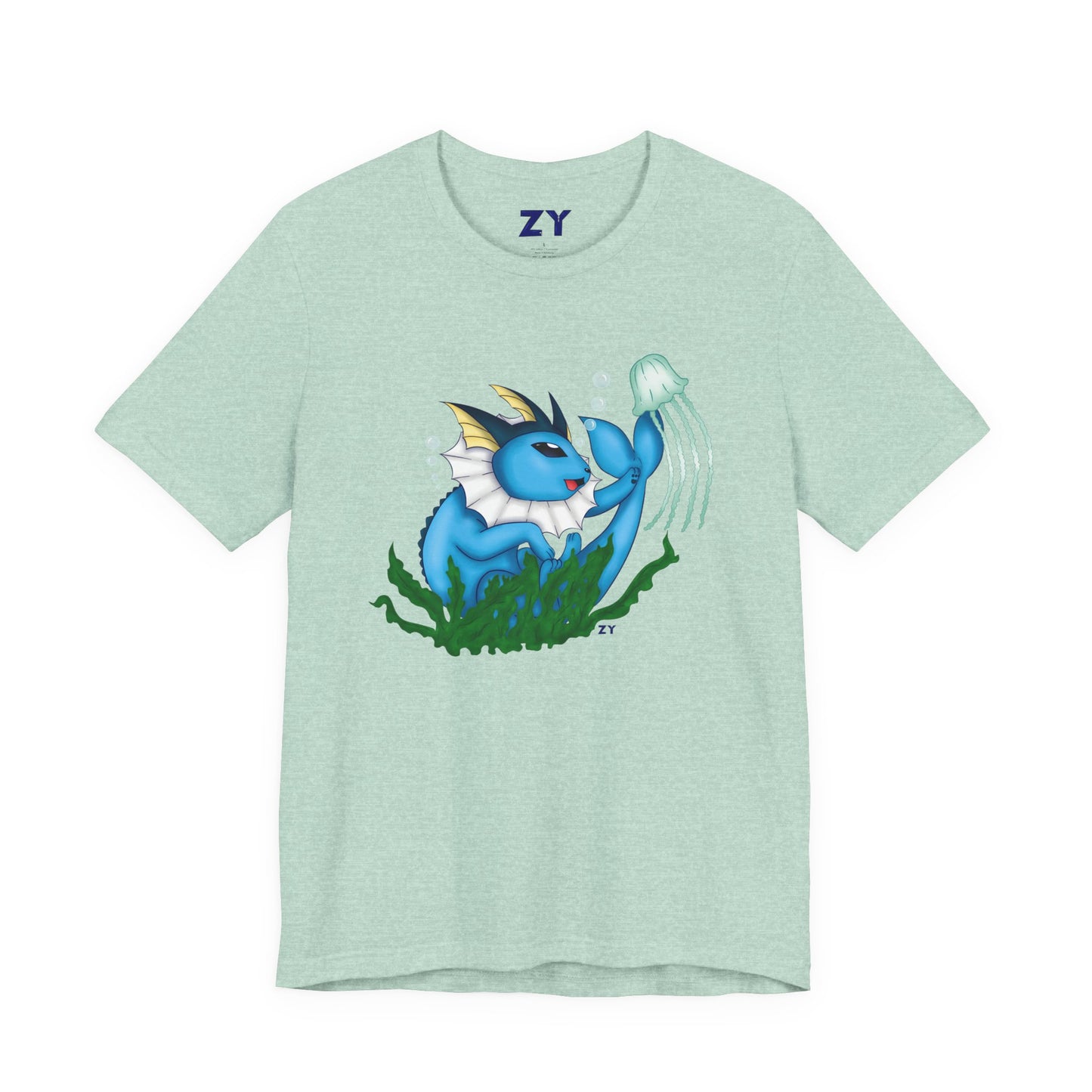 Water Play Print Character Print Unisex Jersey Short Sleeve Tee
