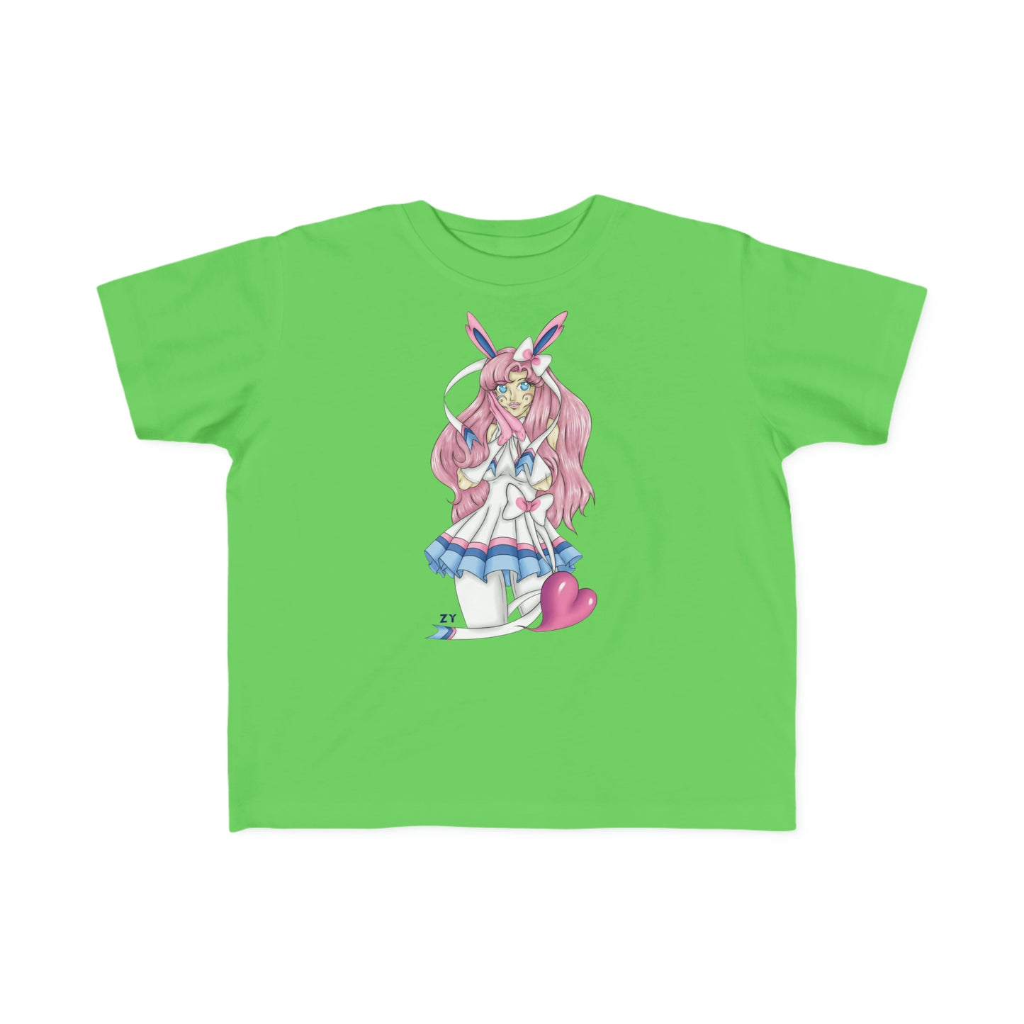 Sylve Girl Kawaii Interpretive Character Print Kid's Fine Jersey Tee