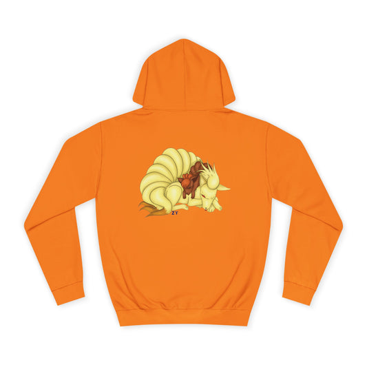 Poké Foxes 'Many Sleepy Tails' Print Unisex Hoodie