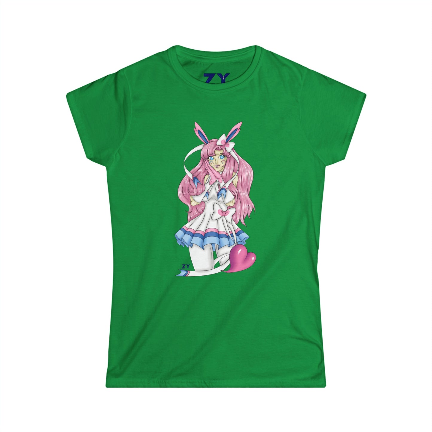 Sylve Girl Kawaii Interpretive Character Print Soft Style Ladies Tee