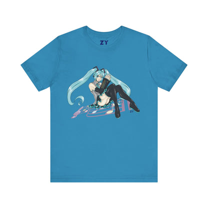 V: Miku Print Unisex Jersey Short Sleeve Tee