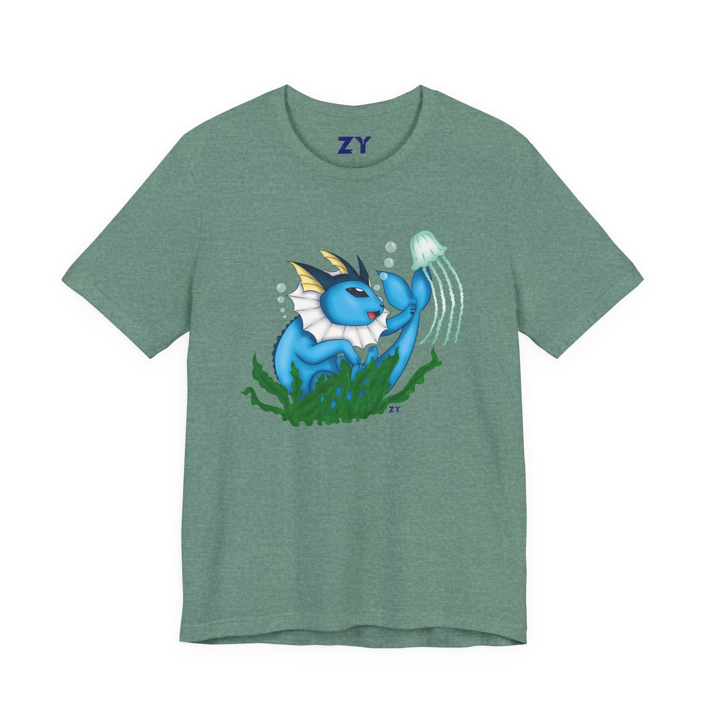 Water Play Print Character Print Unisex Jersey Short Sleeve Tee