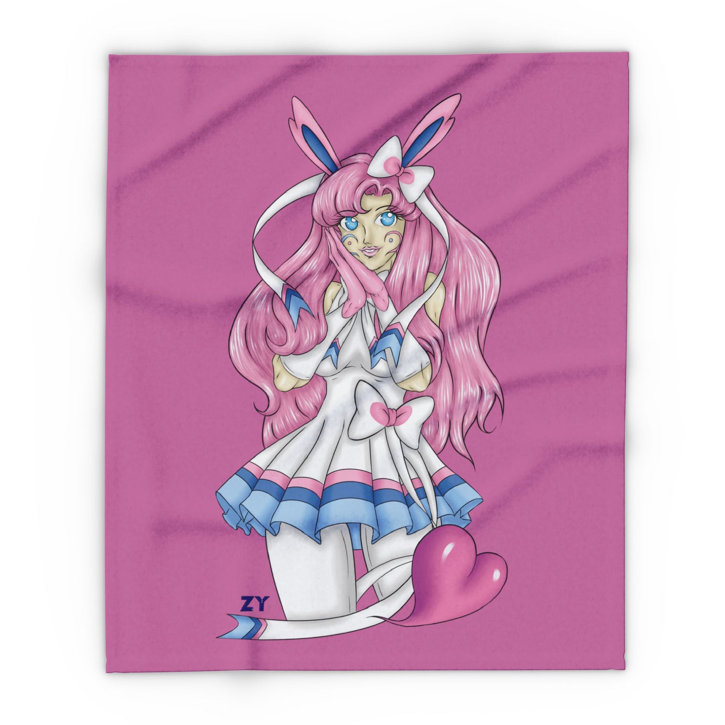 Sylve Girl Kawaii Interpretive Character Print Arctic Fleece Blanket