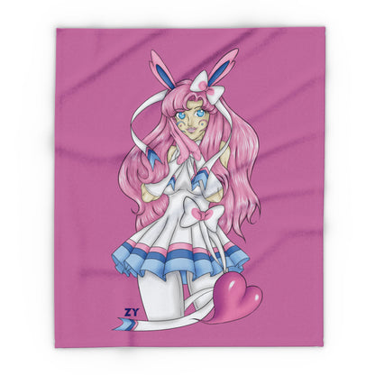 Sylve Girl Kawaii Interpretive Character Print Arctic Fleece Blanket