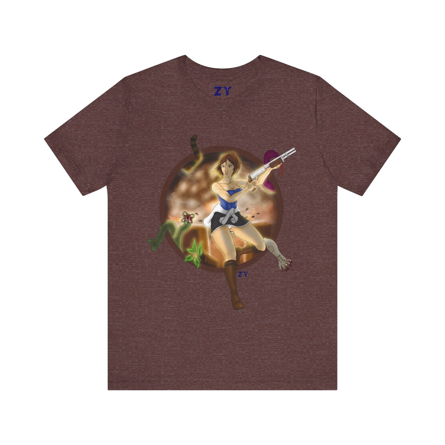 OG RE3 Jill Last Escape Character Print Fanart Unisex Jersey Short Sleeve Tee