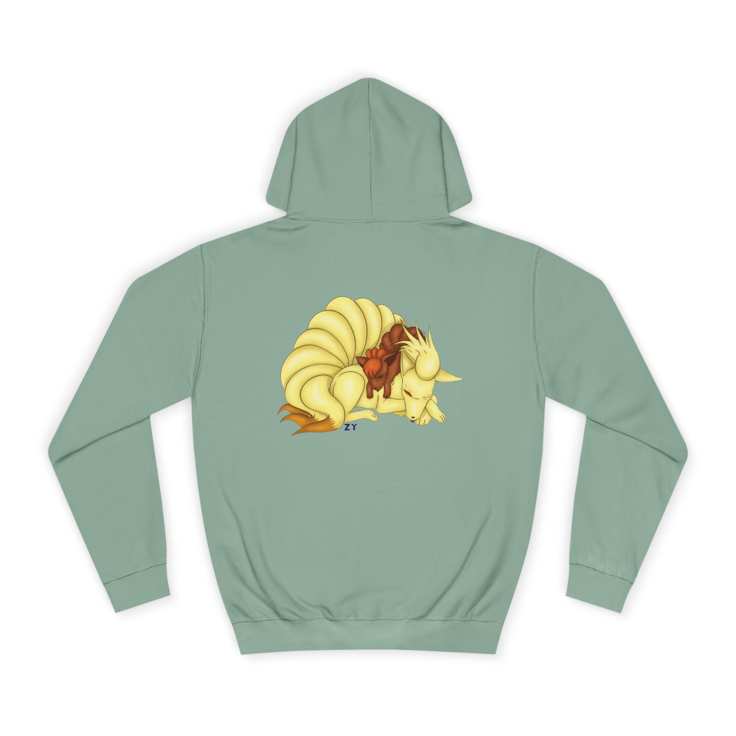 Poké Foxes 'Many Sleepy Tails' Print Unisex Hoodie