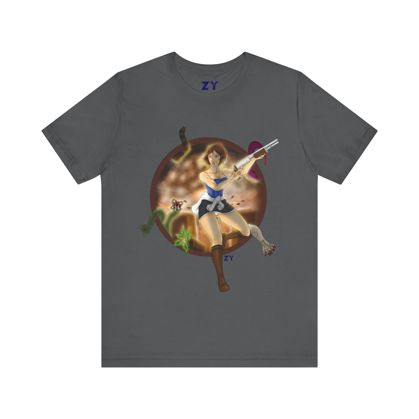 OG RE3 Jill Last Escape Character Print Fanart Unisex Jersey Short Sleeve Tee