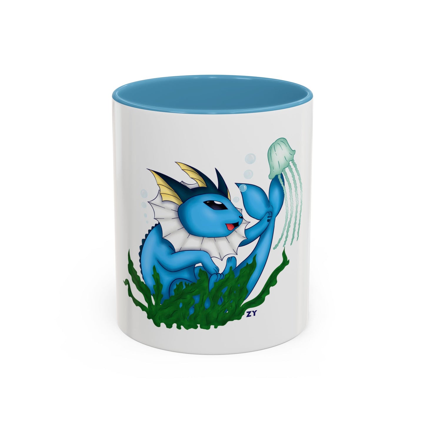 Water Play Fanart Print Two-Tone Coffee Mugs, 15oz