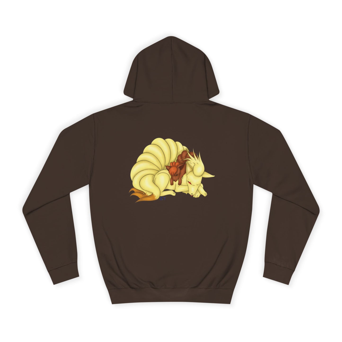 Poké Foxes 'Many Sleepy Tails' Print Unisex Hoodie