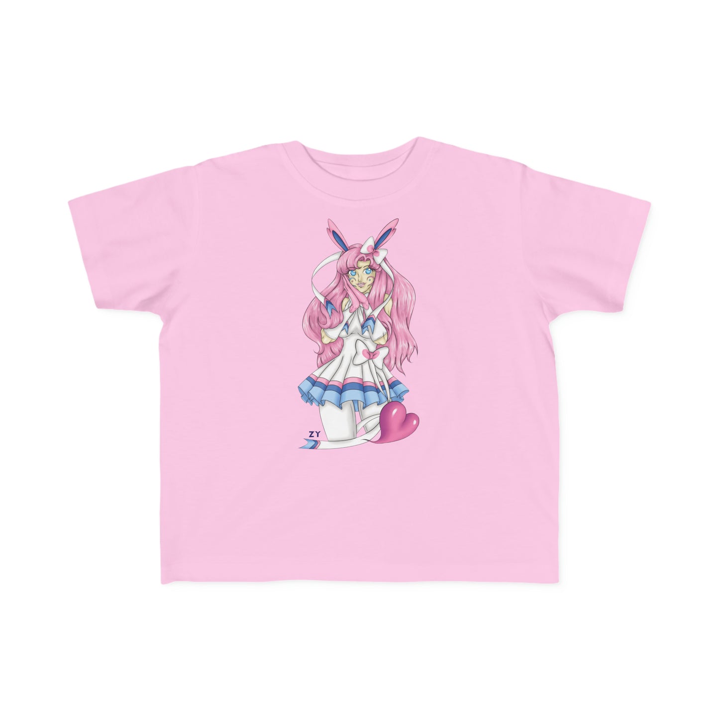 Sylve Girl Kawaii Interpretive Character Print Kid's Fine Jersey Tee