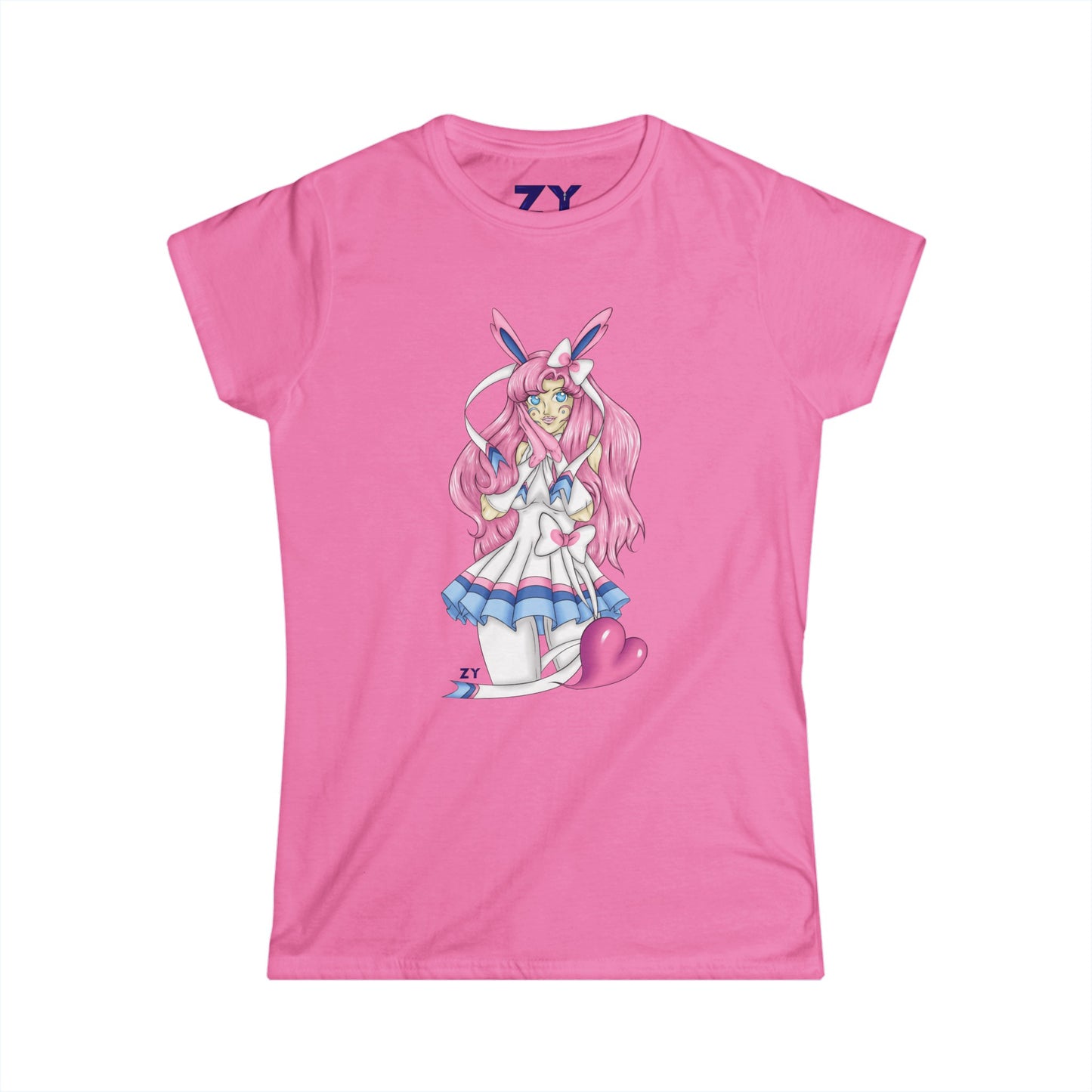 Sylve Girl Kawaii Interpretive Character Print Soft Style Ladies Tee