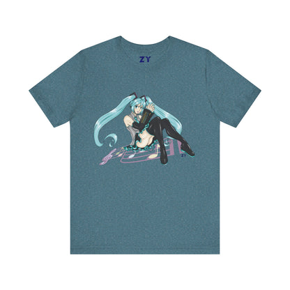 V: Miku Print Unisex Jersey Short Sleeve Tee