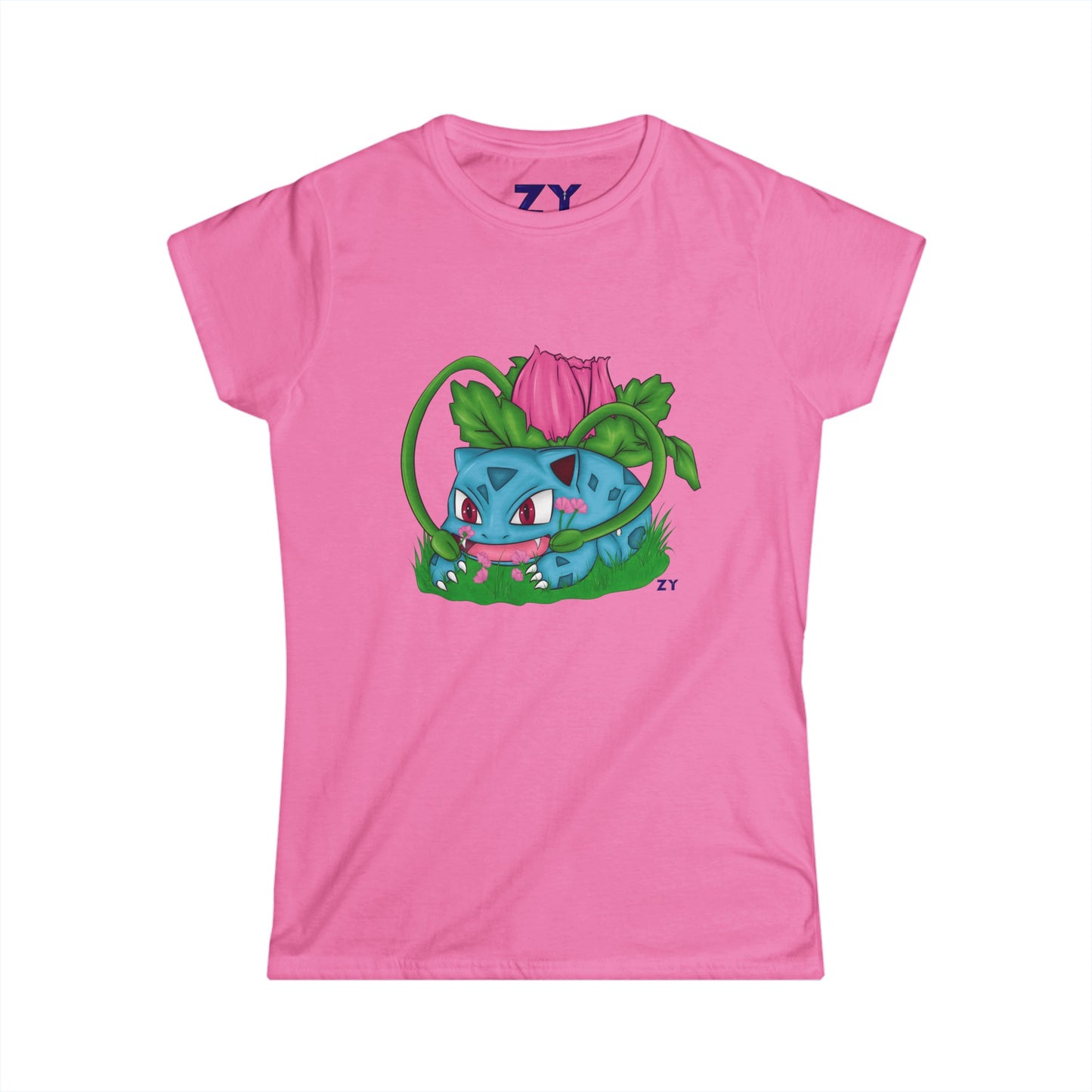 Pokesaur Fanart Soft Style Ladies Tee