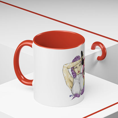 KPOP Trio Fanart Print OG Two-Tone Coffee Mugs, 15oz