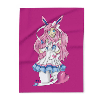 Sylve Girl Kawaii Interpretive Character Print Arctic Fleece Blanket