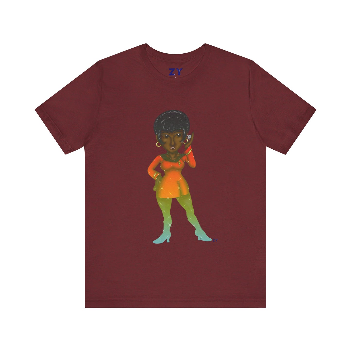 Uhura SD Fanart Print Unisex Jersey Short Sleeve Tee