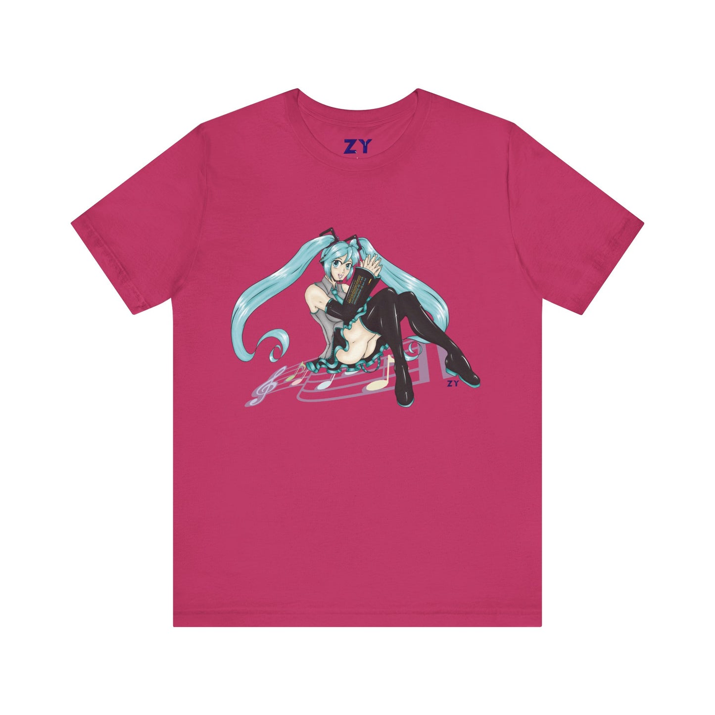 V: Miku Print Unisex Jersey Short Sleeve Tee