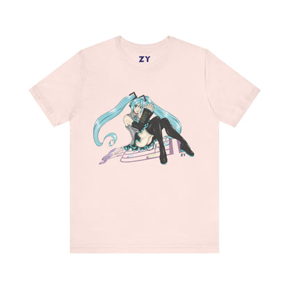 V: Miku Print Unisex Jersey Short Sleeve Tee