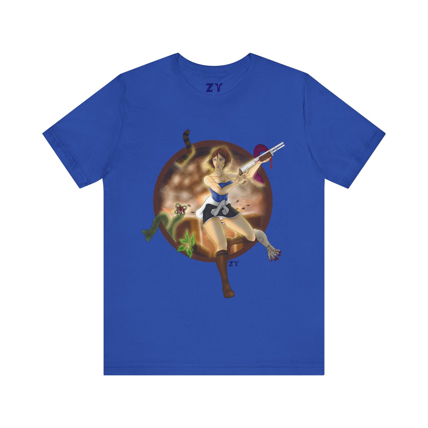 OG RE3 Jill Last Escape Character Print Fanart Unisex Jersey Short Sleeve Tee