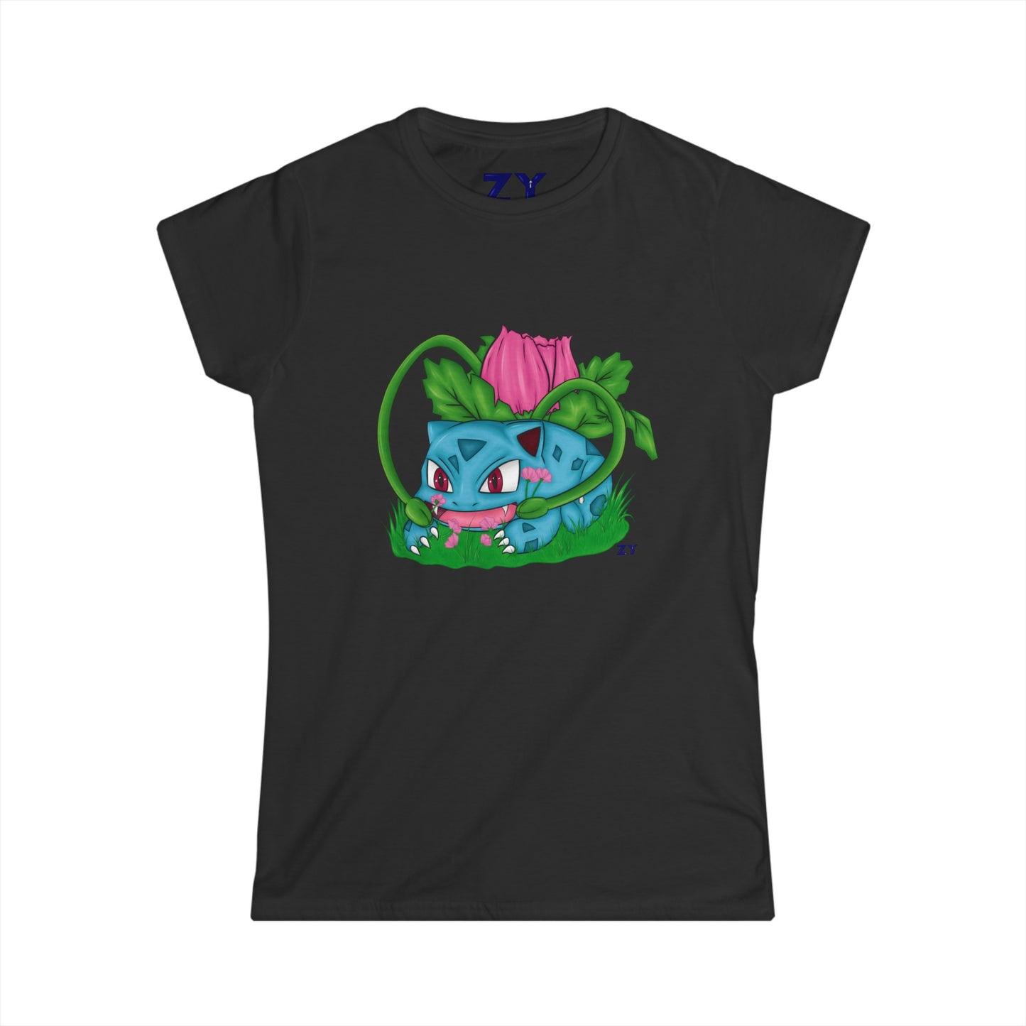 Pokesaur Fanart Soft Style Ladies Tee