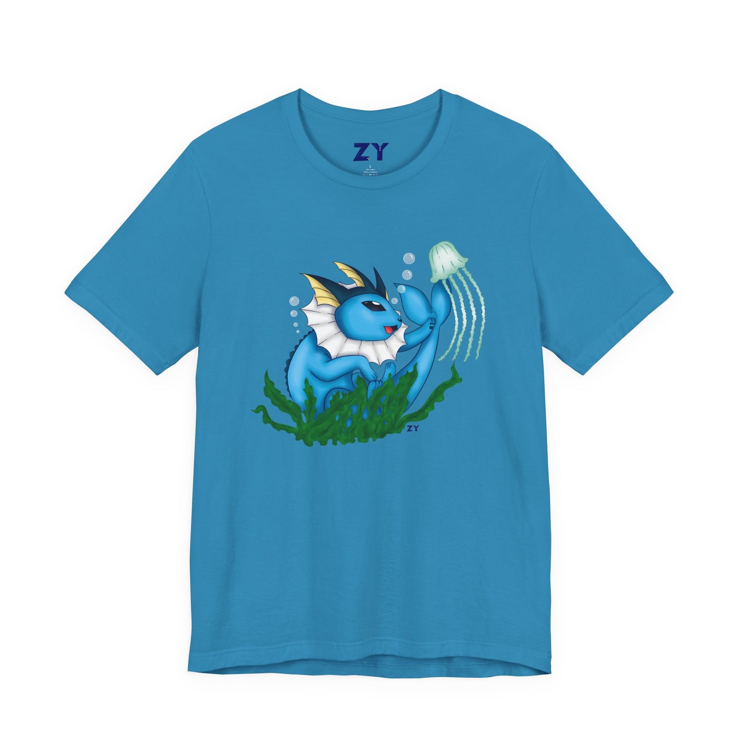 Water Play Print Character Print Unisex Jersey Short Sleeve Tee