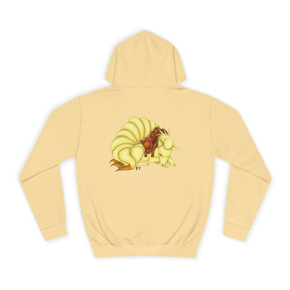 Poké Foxes 'Many Sleepy Tails' Print Unisex Hoodie