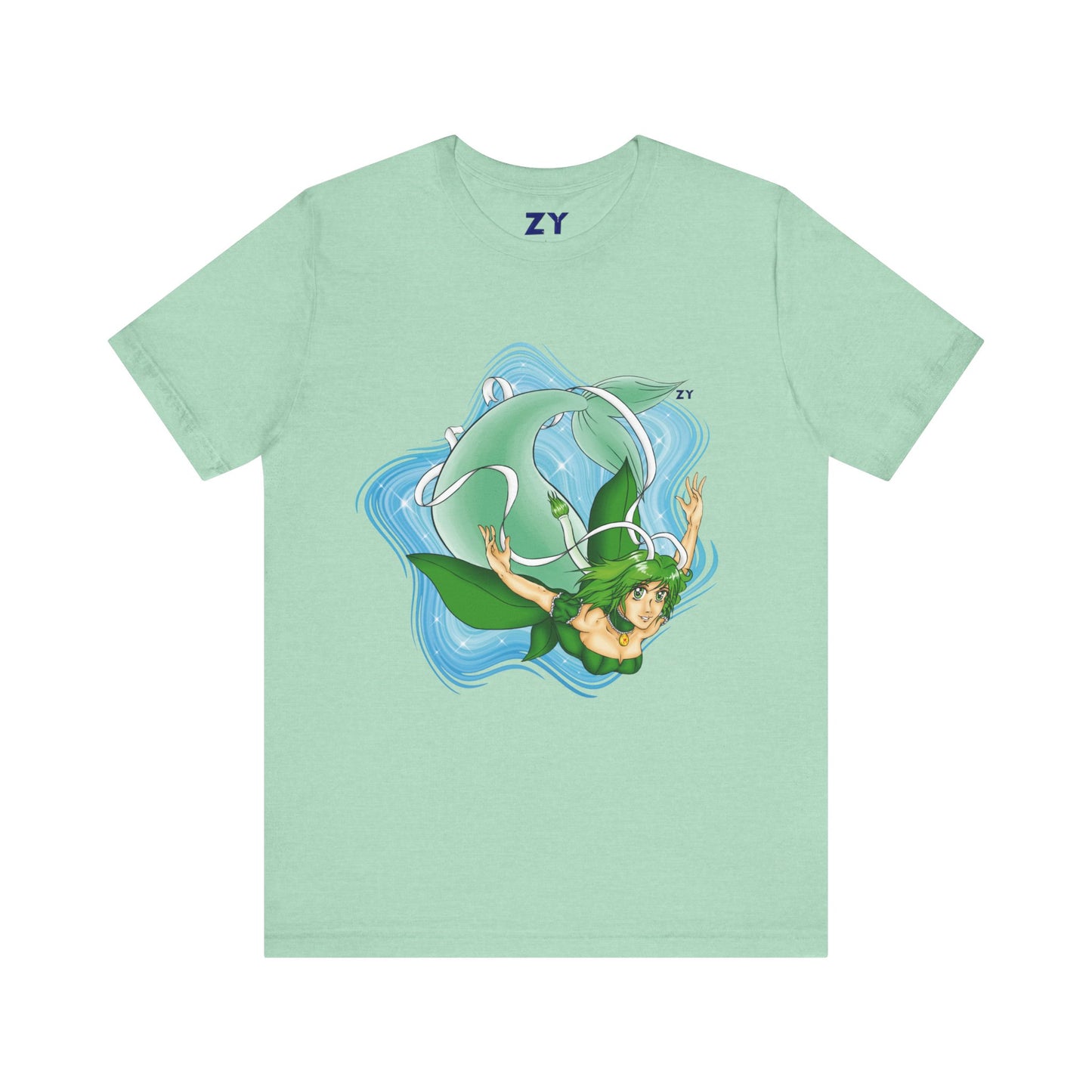 Mew Lettuce Mermaid Fanart Print Unisex Jersey Short Sleeve Tee