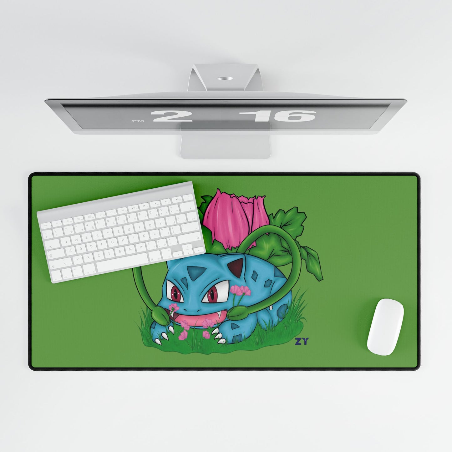 Pokesaur Flower Beast Fanart Print Desk Mat