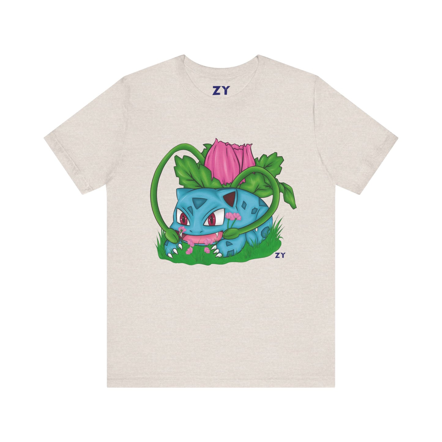 Pokesaur Fanart Print Unisex Jersey Short Sleeve Tee