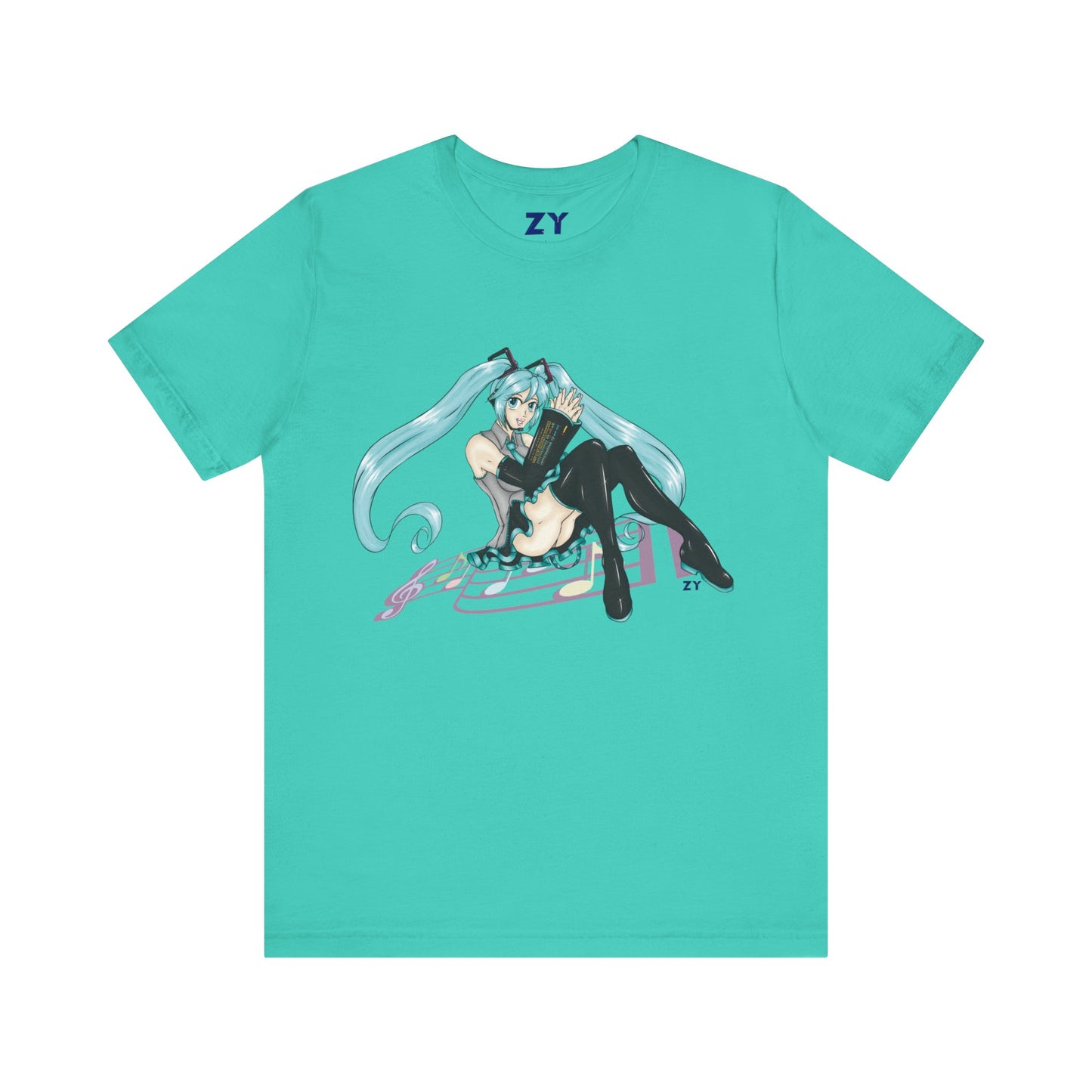 V: Miku Print Unisex Jersey Short Sleeve Tee