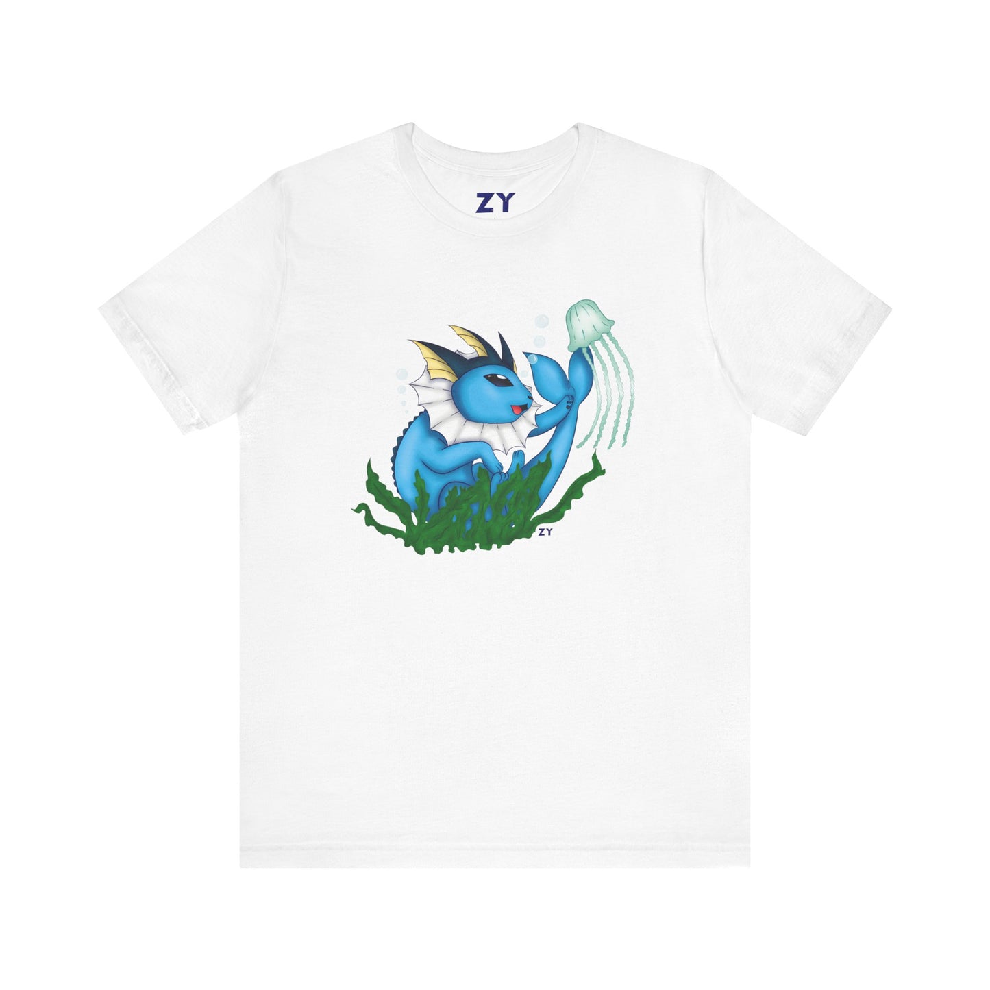 Water Play Print Character Print Unisex Jersey Short Sleeve Tee