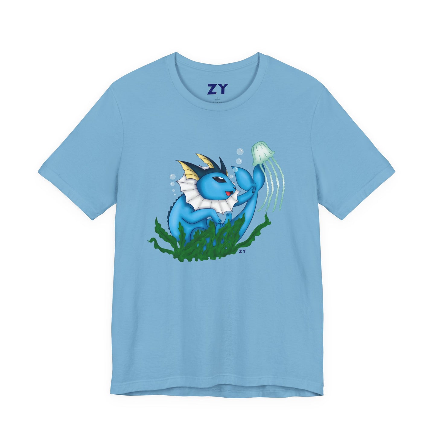 Water Play Print Character Print Unisex Jersey Short Sleeve Tee