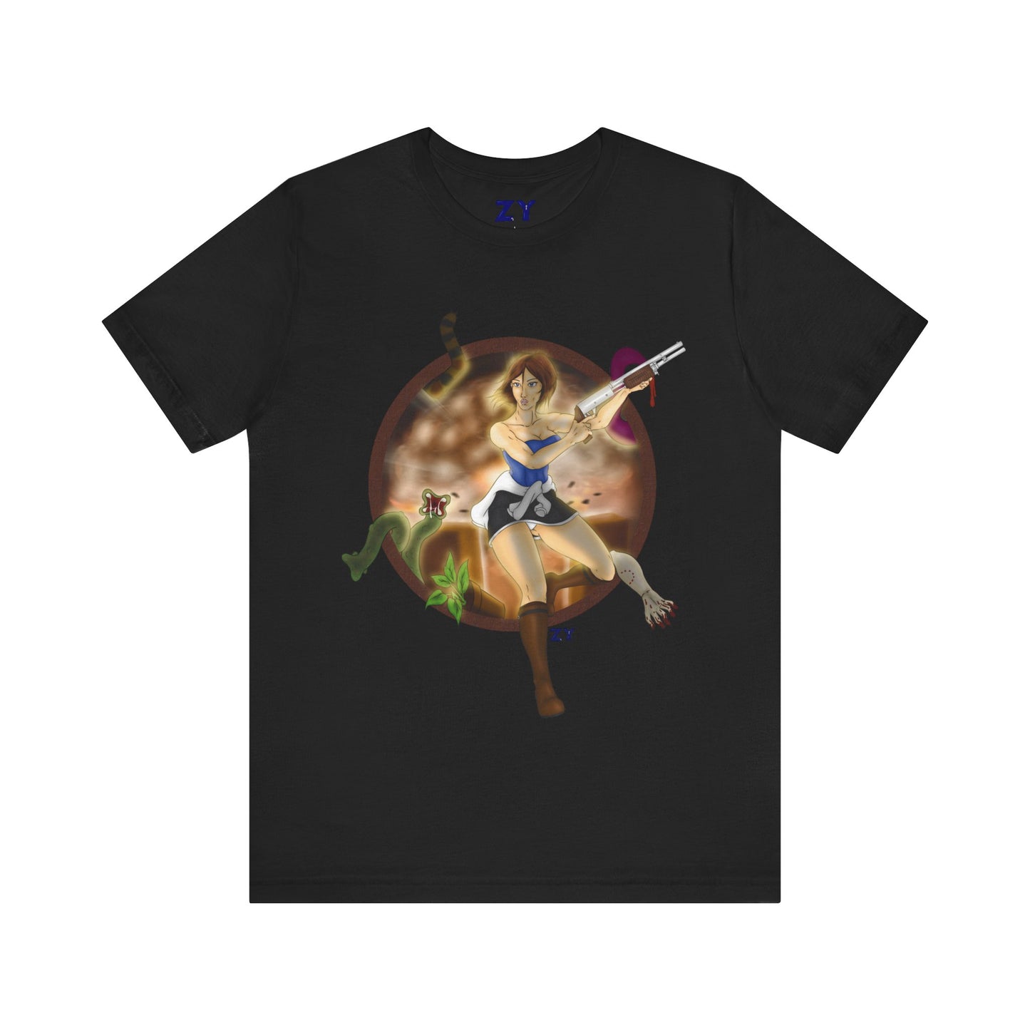 OG RE3 Jill Last Escape Character Print Fanart Unisex Jersey Short Sleeve Tee