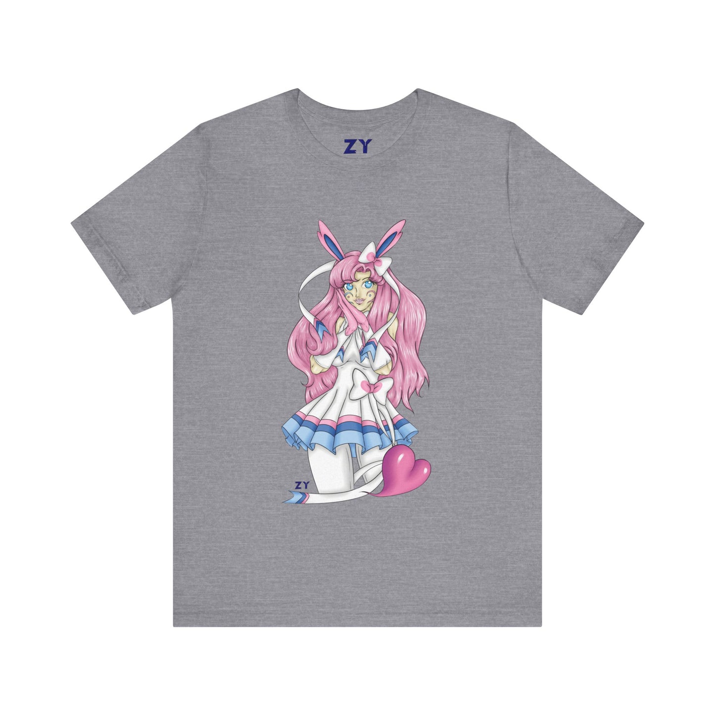 Sylve Girl Kawaii Interpretive Character Print Unisex Jersey Short Sleeve Tee