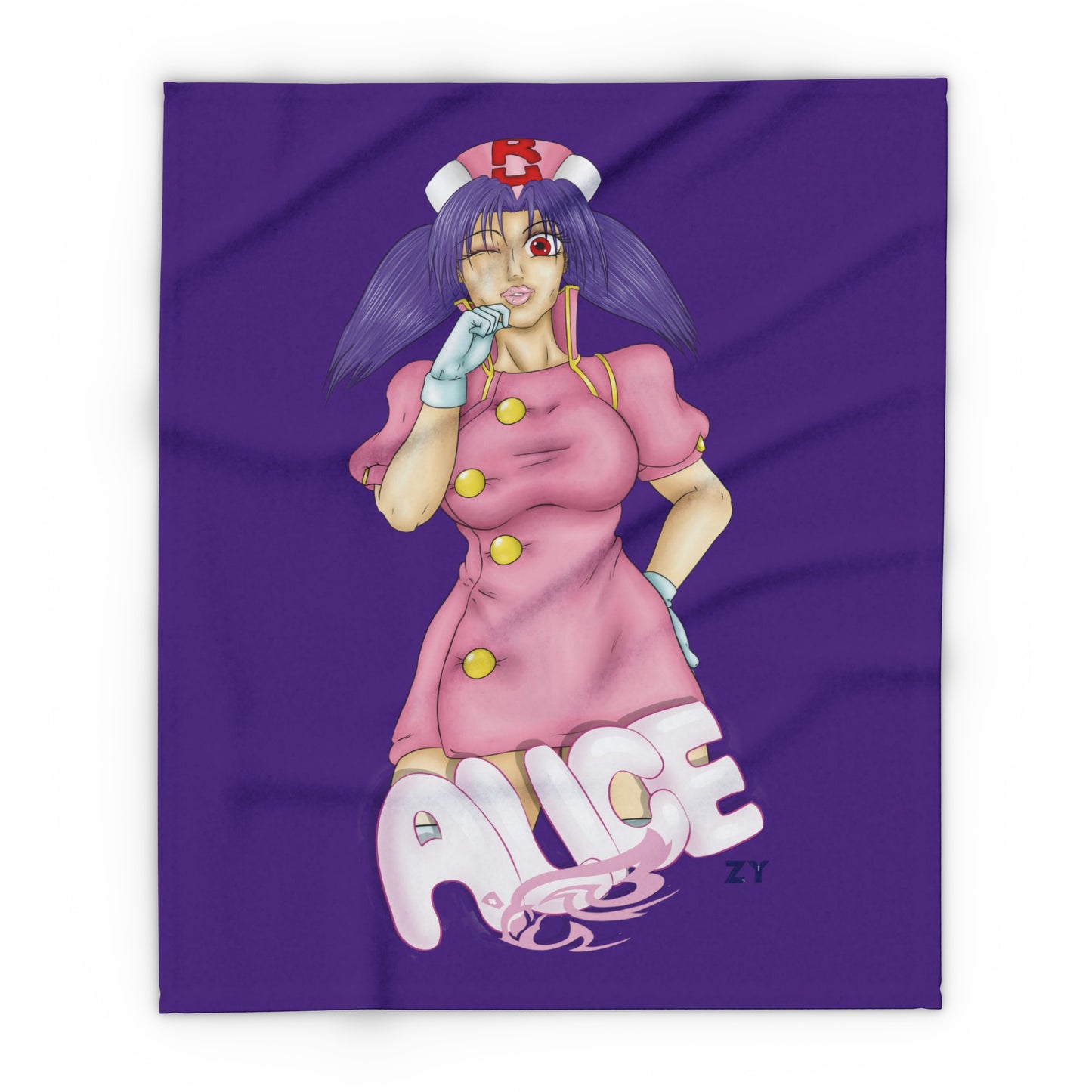 BR Nurse Alice Fanart Character Print Arctic Fleece Blanket