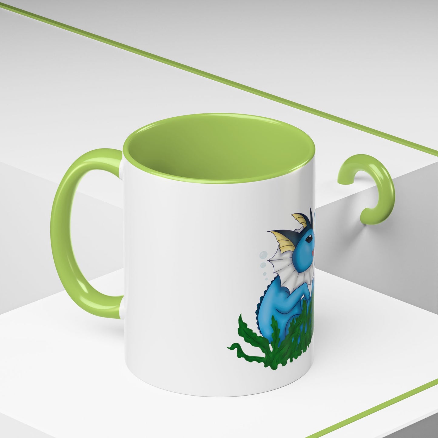 Water Play Fanart Print Two-Tone Coffee Mugs, 15oz