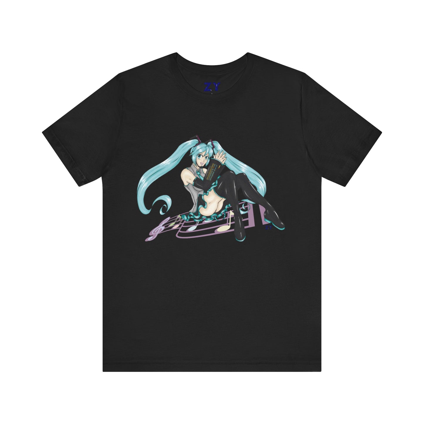 V: Miku Print Unisex Jersey Short Sleeve Tee