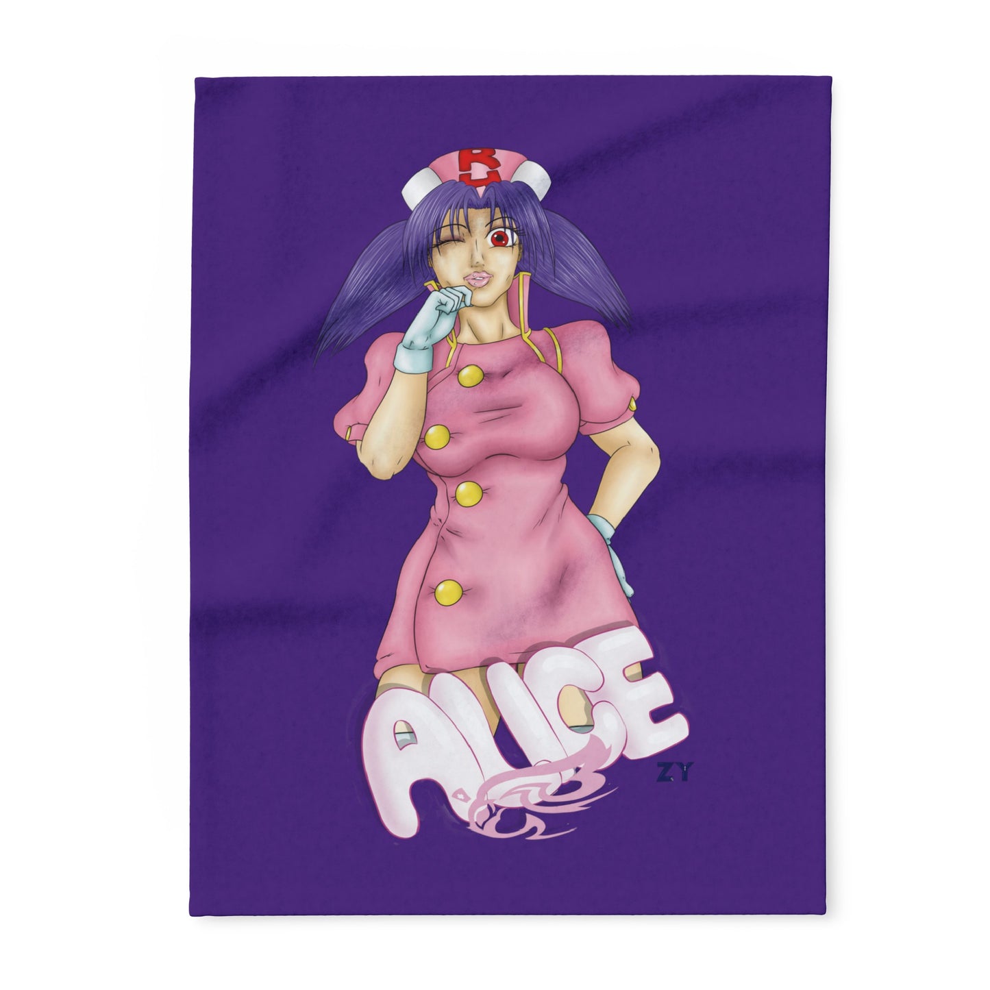 BR Nurse Alice Fanart Character Print Arctic Fleece Blanket