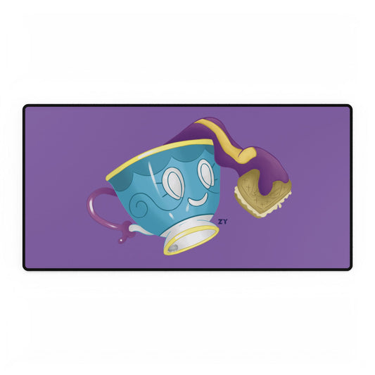 Ghostly Teacup w/ Biscuit Fanart Print Fanart Desk Mat