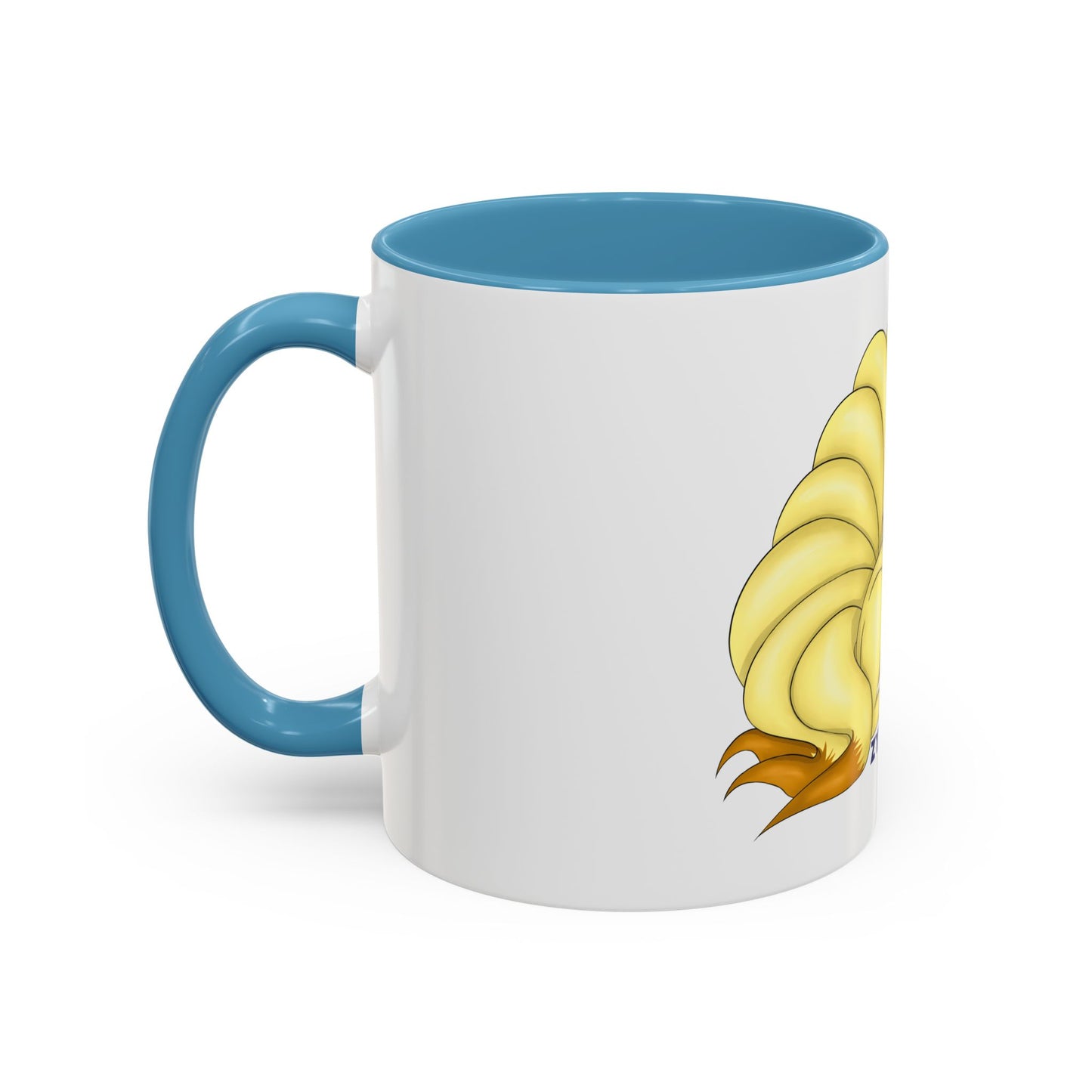 Poké Foxes 'Many Sleepy Tails' Print Character Print Two-Tone Coffee Mugs, 15oz