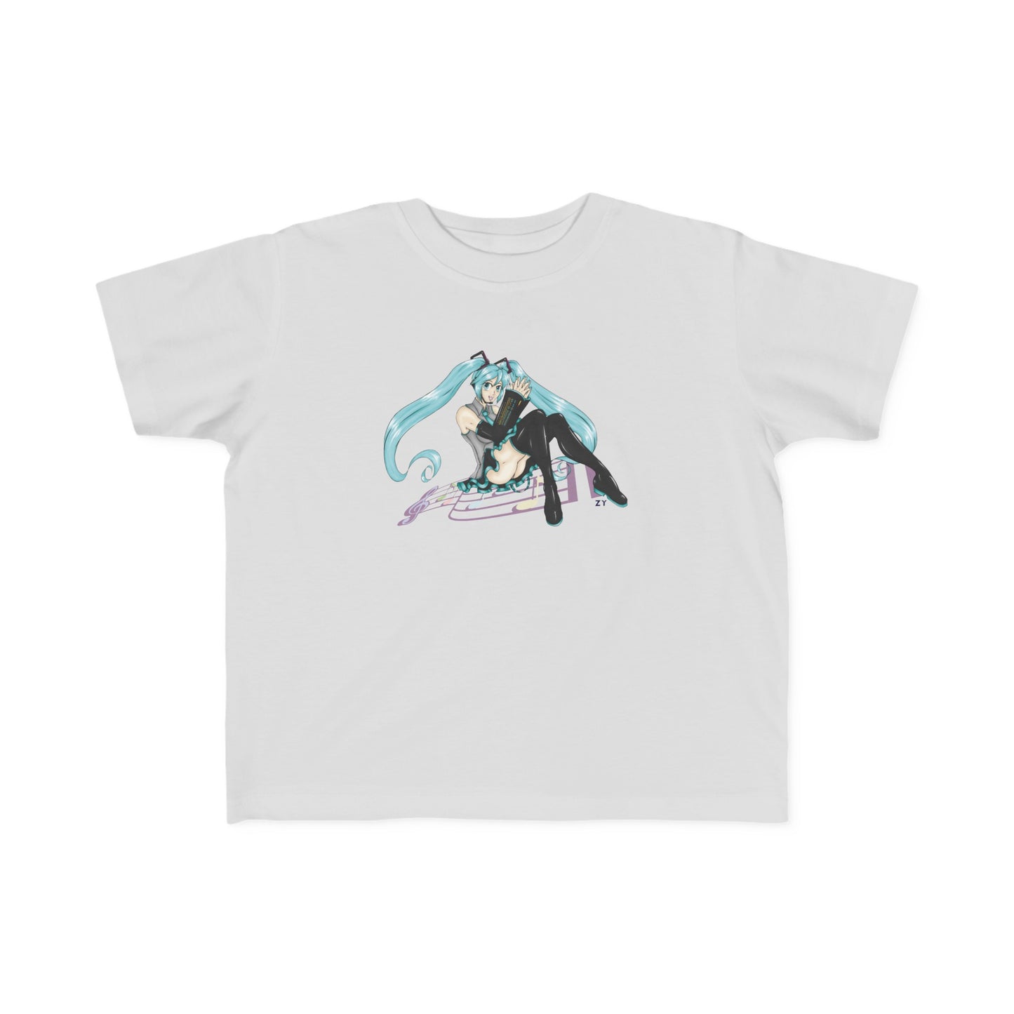 V: Miku Character Print Kid's Fine Jersey Tee