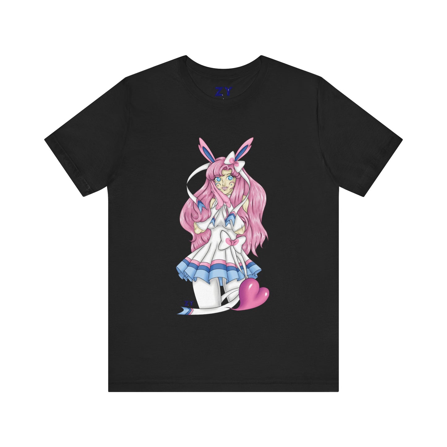 Sylve Girl Kawaii Interpretive Character Print Unisex Jersey Short Sleeve Tee