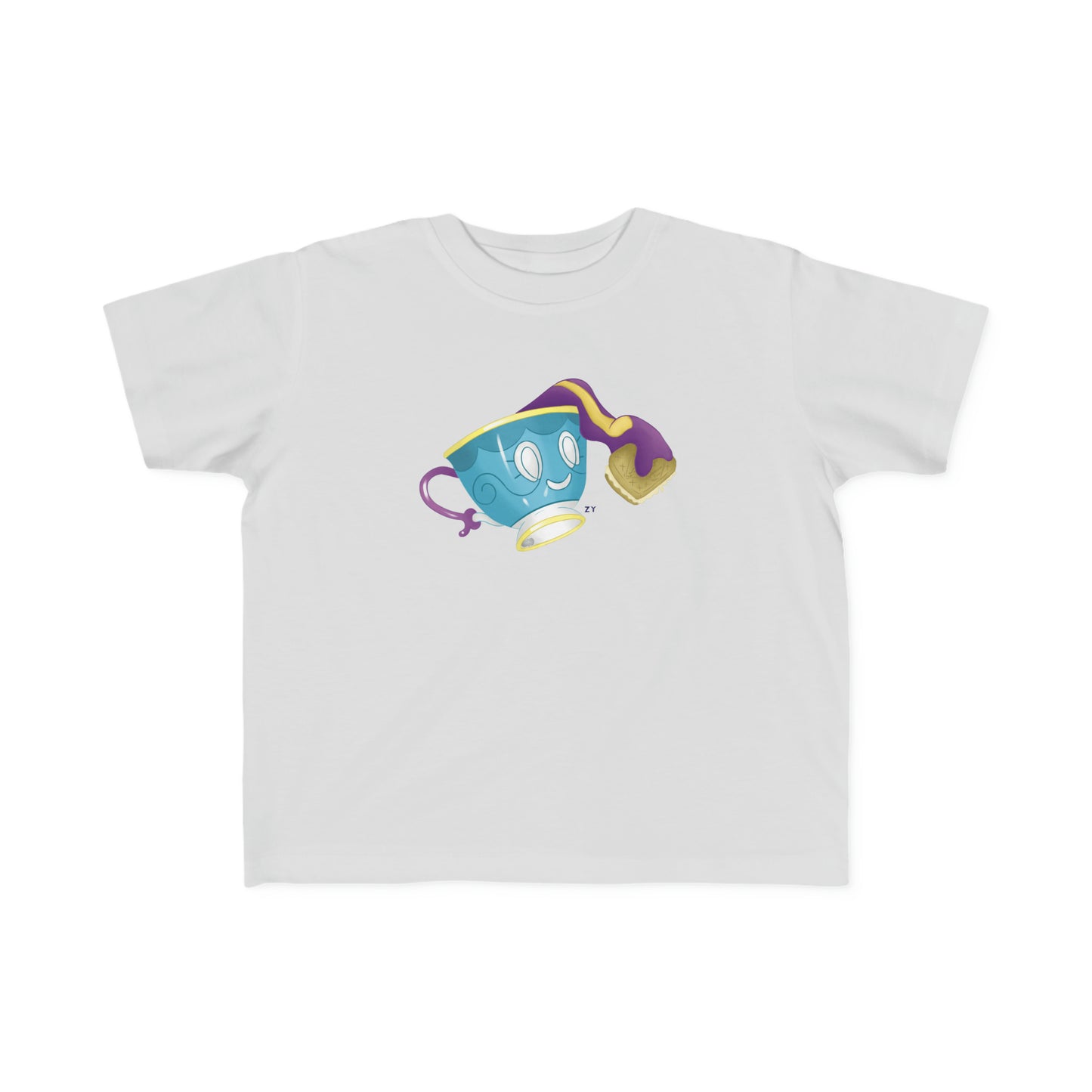 Ghostly Teacup w/ Biscuit Fanart Print Kid's Fine Jersey Tee