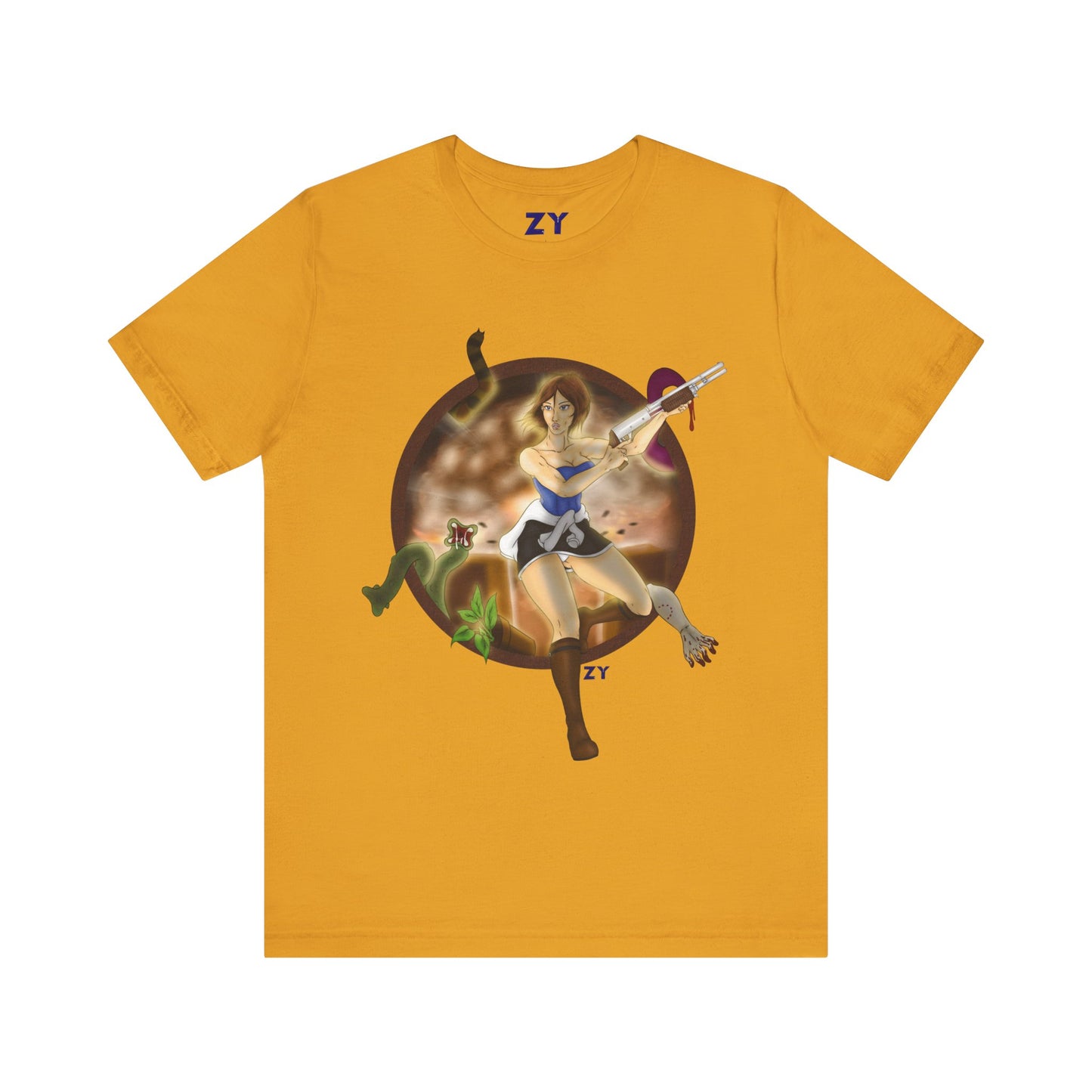 OG RE3 Jill Last Escape Character Print Fanart Unisex Jersey Short Sleeve Tee