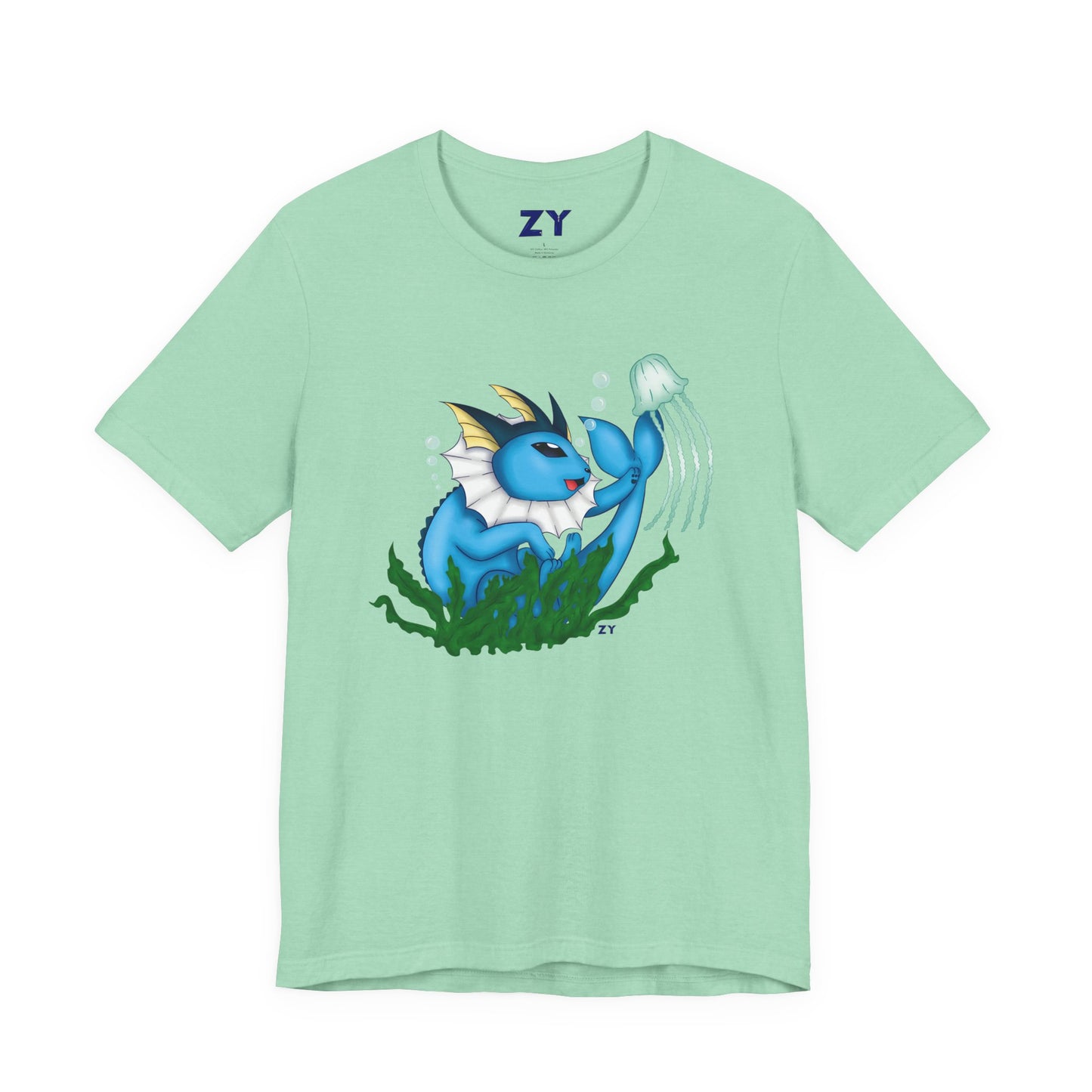Water Play Print Character Print Unisex Jersey Short Sleeve Tee