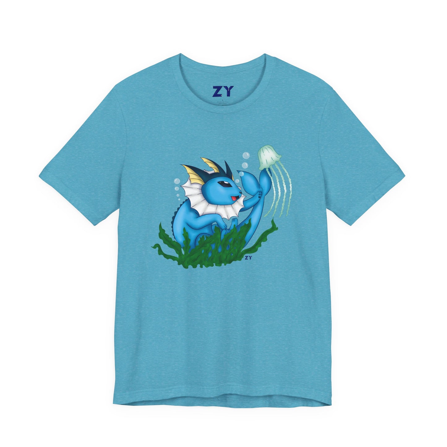 Water Play Print Character Print Unisex Jersey Short Sleeve Tee