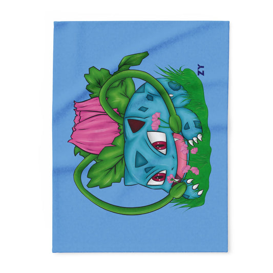 Pokesaur Flower Beast Fanart Print Arctic Fleece Blanket