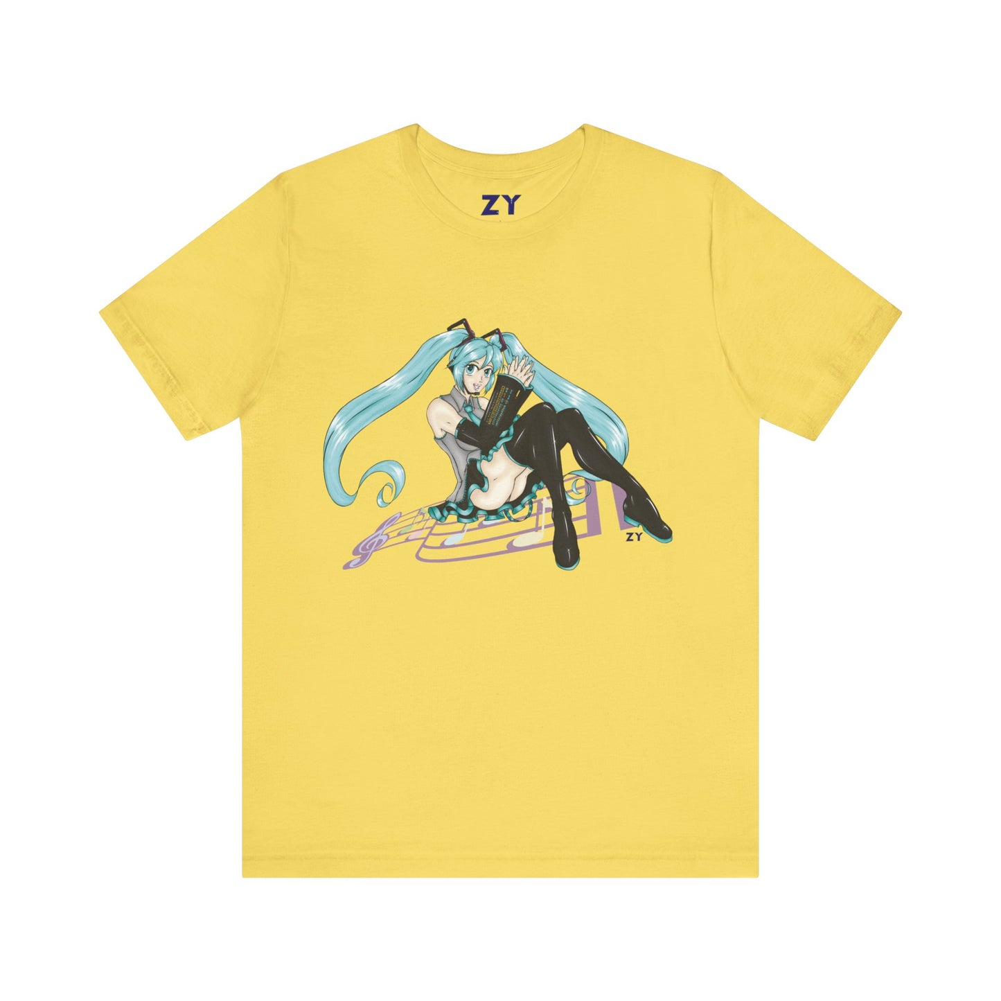 V: Miku Print Unisex Jersey Short Sleeve Tee