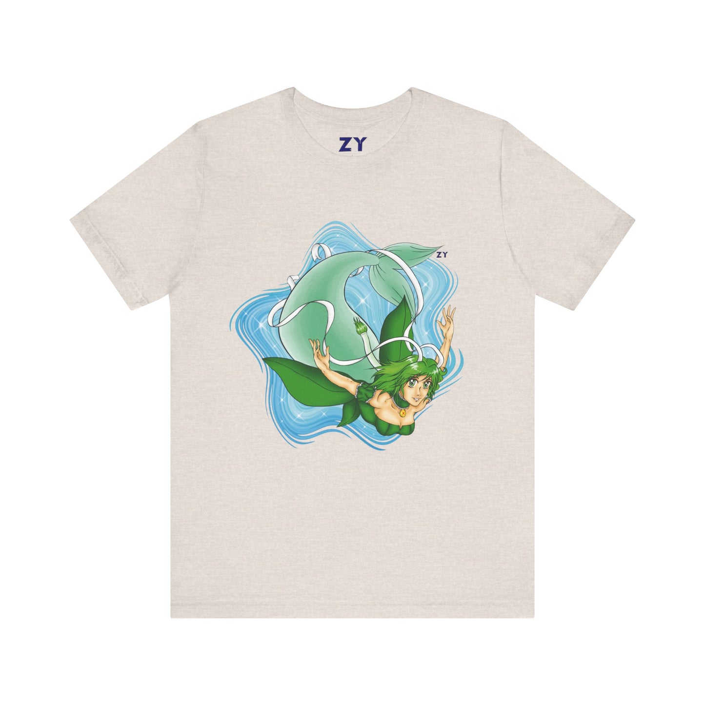 Mew Lettuce Mermaid Fanart Print Unisex Jersey Short Sleeve Tee